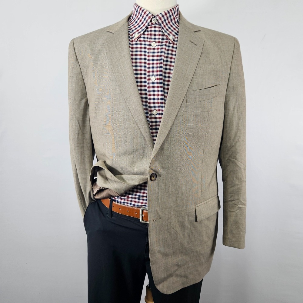 Brooks Brothers Fitzgerald SAXXON Men's Sport Coat Blazer Two Button Wool 44R